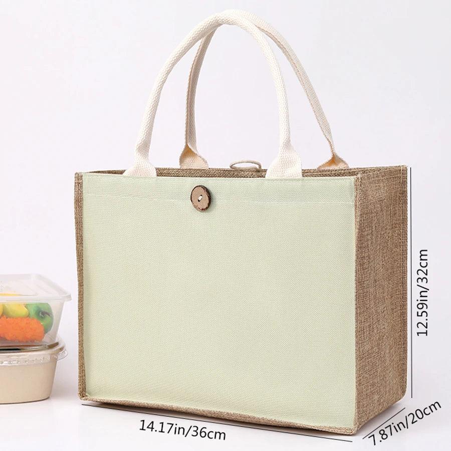 Linho cor lisa senhoras bolsa fivela estilo moda multifuncional saco de presente diário passeio saco de armazenamento de compras