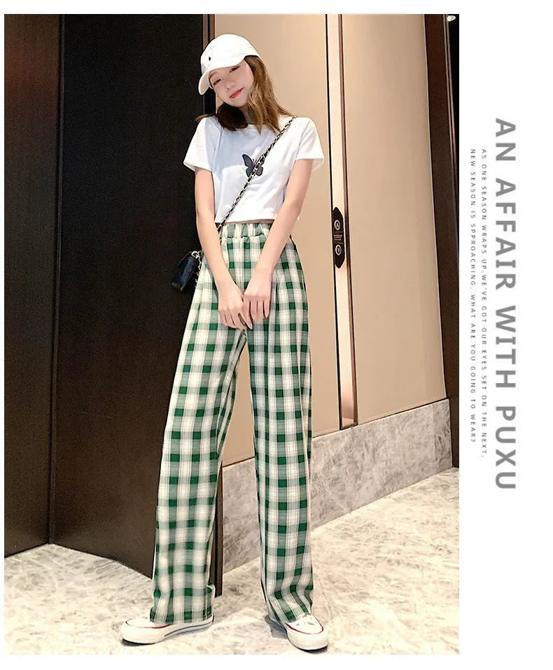 Moda casual verificado vermelho tartan calças de pijama macio e confortável cintura elástica nova feminina xadrez pijamas casa lounge pa