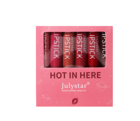 6 Colors Waterproof Velvet Matte Lipstick Set for Ladies