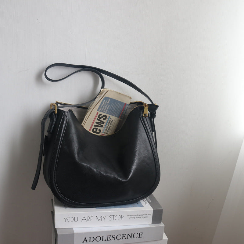 Casual Shoulder Bag in Top Layer Cowhide for Women